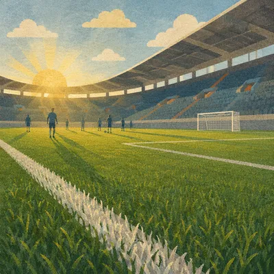 Sunrise Soccer Field in Modern Stadium