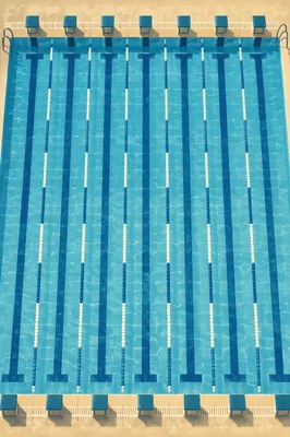 Overhead Competition Swimming Pool Lanes
