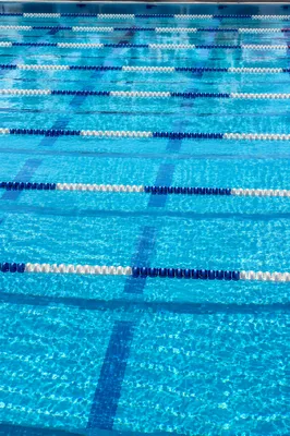 Overhead Swimming Pool Lanes in Blue Water