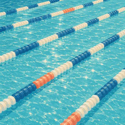 Diagonal Competition Swimming Pool Lanes