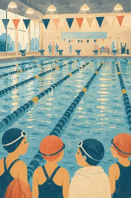 Indoor Swimming Pool Lanes Before Competition
