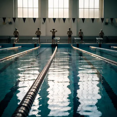 Indoor Competition Pool Before Morning Race