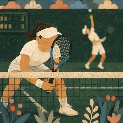 Tennis Serve Tension on Grass Court