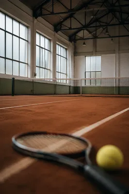 Quiet Indoor Tennis Court Warmup