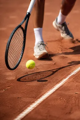 Dynamic Tennis Match on Red Clay Court