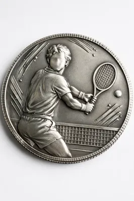 Silver Tennis Match Commemorative Medallion
