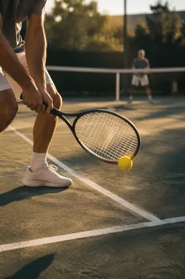 Quiet Tennis Match at Golden Hour