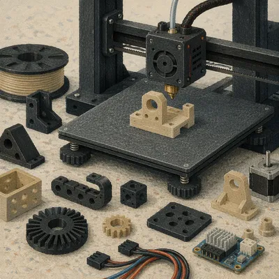 3D Printer Building Prototype Layer by Layer