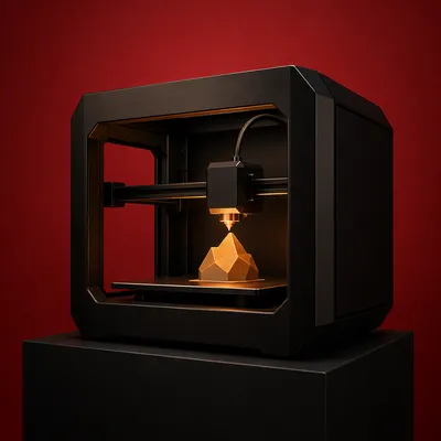 Desktop 3D Printer Building Geometric Prototype