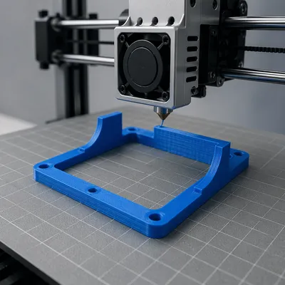 Blue 3D Printer Prototype in Progress