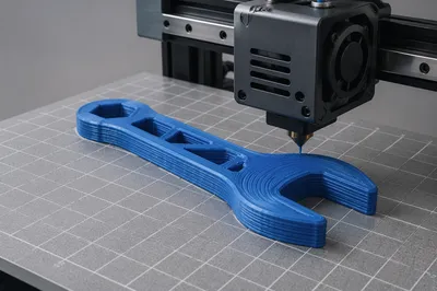 3D Printer Building Blue Prototype