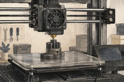 3D Printer Building Mechanical Part