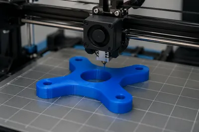 Cobalt Blue Prototype Printing Layer by Layer