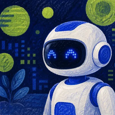 Playful AI Robot in Digital Future