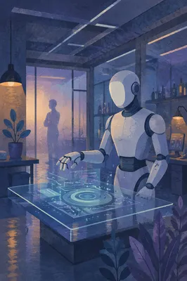 Humanoid Robot in Calm Digital Future Studio