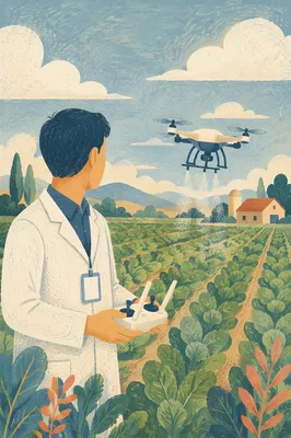 Autonomous Farm Drone in Future Crop Field