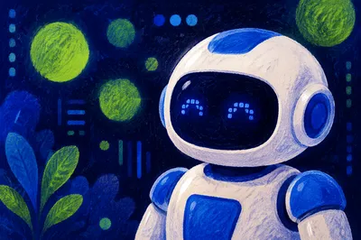 Playful AI Robot in Digital Future