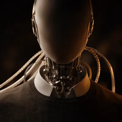 Faceless Android Portrait for Digital Future