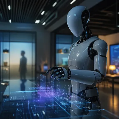 Humanoid Robot in Calm Future Research Studio