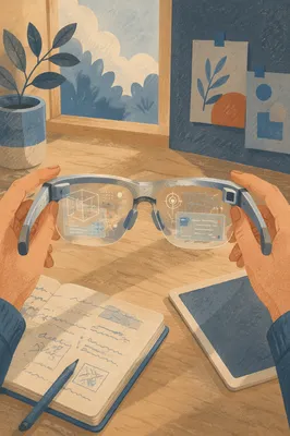 Augmented Reality Glasses on Creative Desk