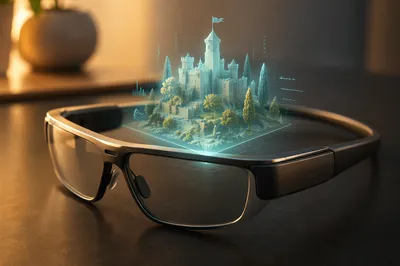 Augmented Reality Glasses with Castle Overlay