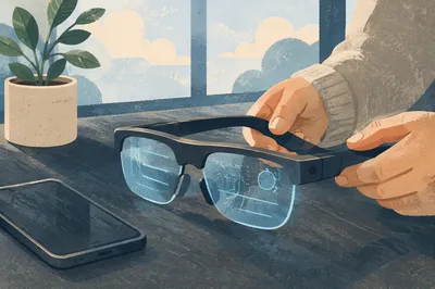 Augmented Reality Glasses on Modern Workspace