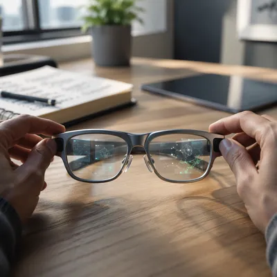 Augmented Reality Glasses on Creative Studio Desk