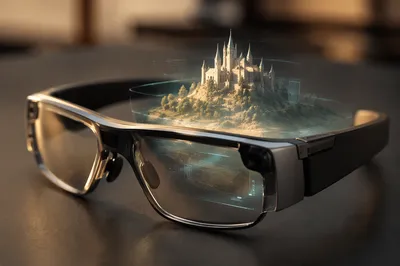 Augmented Reality Glasses With Holographic Castle