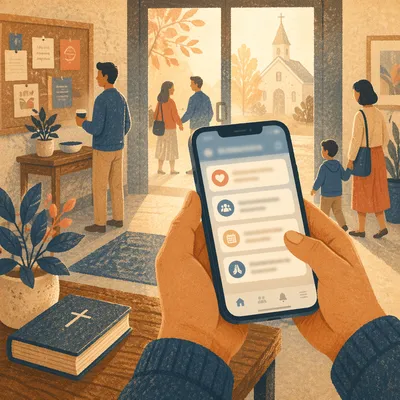 Church App Notifications on Smartphone Screen