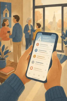 Church Community App Notifications on Smartphone