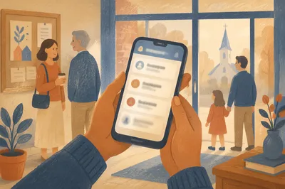 Church Community App Notifications on Smartphone