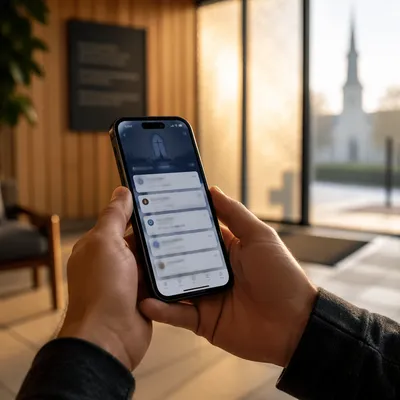 Church Community App Notifications on Smartphone