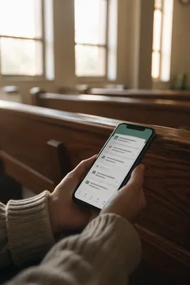 Church App Notifications on Smartphone Screen