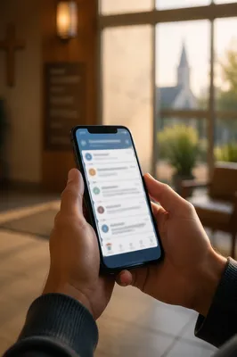 Church Community App Notifications on Smartphone