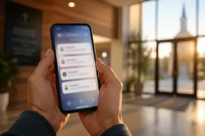 Church Community App Notifications on Smartphone