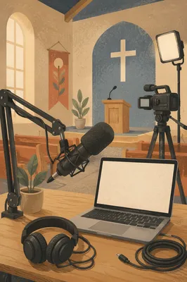 Church Live Streaming Workstation in Sanctuary