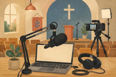 Church Live Streaming Workstation in Sanctuary
