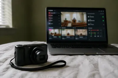 Church Live Streaming Camera and Laptop Setup