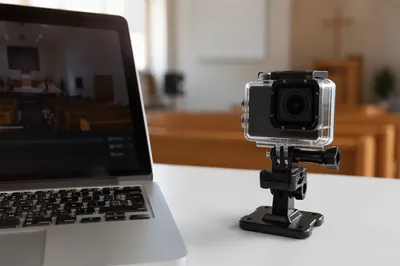 Church Live Streaming Camera and Laptop Desk