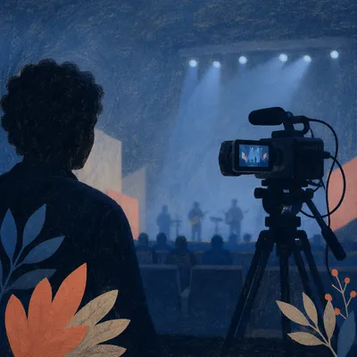 Church Livestream Camera in Evening Sanctuary