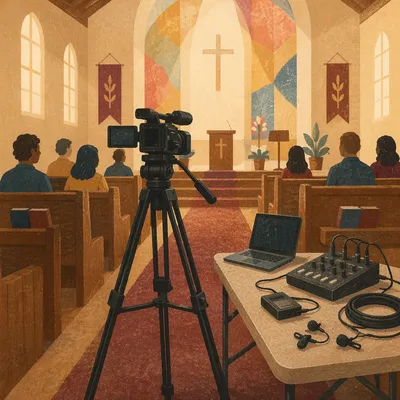 Church Livestream Camera Setup in Sanctuary