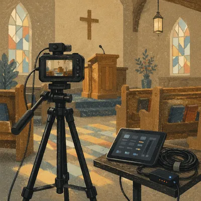 Church Livestream Camera Setup in Sanctuary