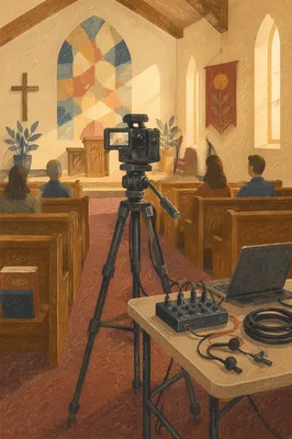 Church Livestream Camera Setup in Sanctuary