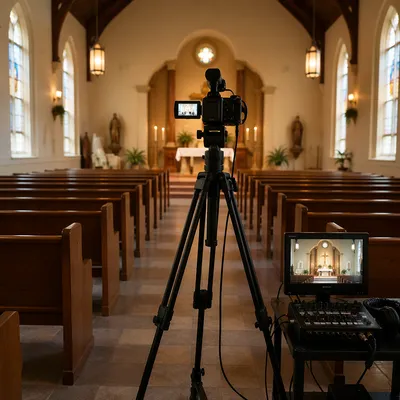 Church Livestream Camera Setup in Sanctuary
