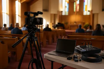 Church Livestream Camera Setup in Sanctuary