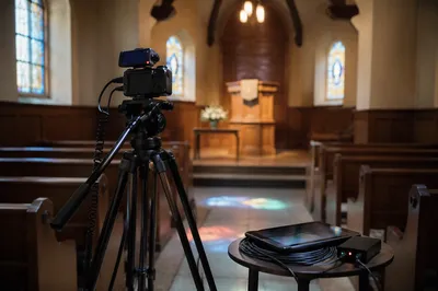 Church Livestream Camera Setup in Sanctuary