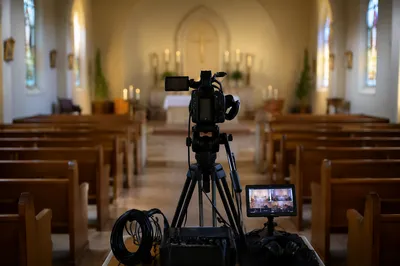 Church Livestream Camera Setup in Sanctuary