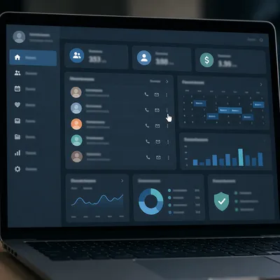 Modern Church Management Dashboard Close-Up