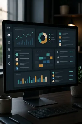 Modern Church Management Dashboard on Monitor