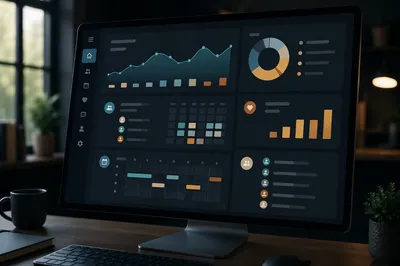 Modern Church Management Dashboard on Monitor